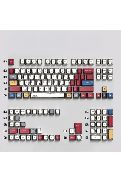 silabor 129 Tuş Orijinal Yan Baskılı Yarı Saydam PBT Süblimasyon Mekanik Klavye Tuşları Klavye Keycaps