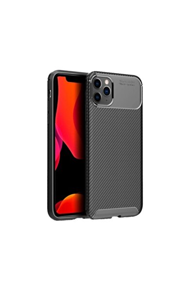PlanetPhone Husa pentru iPhone 11 Pro Max, Neagră, ultra-subțire în stil Carb...