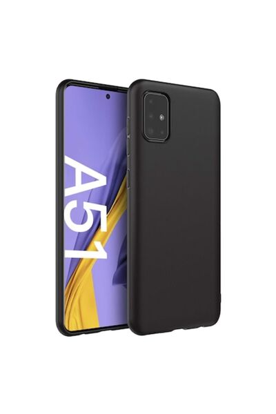 PlanetPhone Husa pentru Samsung A51, Neagră, din silicon si interior din cati...
