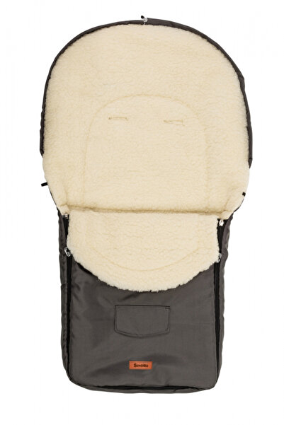 Sensillo Winter bag Wool Graphite 95x40 cm waterproof, wool lining, for use in