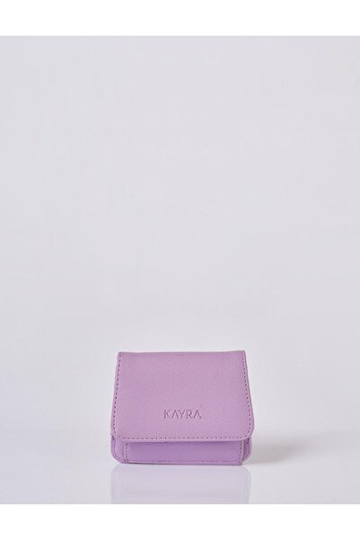 Kayra Κρέμα πορτοφολιού τετράγωνου σχήματος από συνθετικό δέρμα