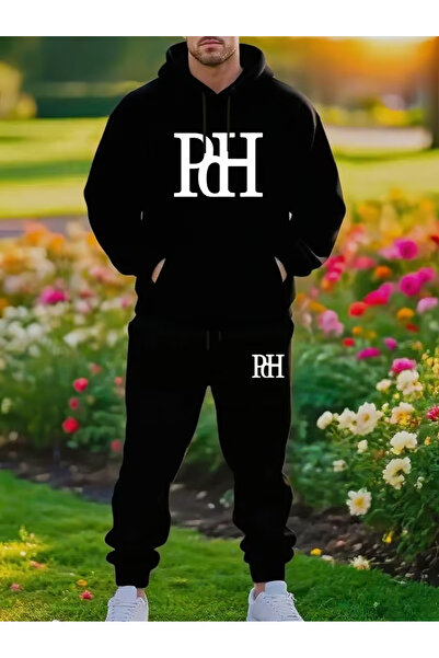 Flaubert Falubert-Men's Printed Ju Oversized Sweatahirt -Sweatpants 2-Piece Set