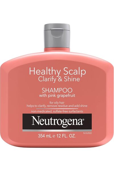 Neutrogena Exfoliating Healthy Scalp Clarify & Shine Shampoo, Pink Grapefruit, 12 oz