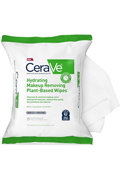 CeraVe Hydrating Facial Cleansing Makeup Remover Wipes - Plant-Based, Biodegr...