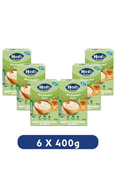 Hero Baby SÜTLÜ İRMİKLİ BALLI 6*400 GR SKT:28.05.2026