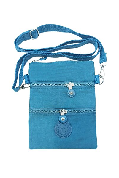 571 Collections Çanta Crossbody Three-Compartment Practical Phone Holder Bag Blue Model: (571-15g)