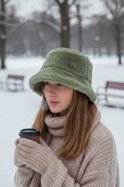 Aware Time Pălărie de iarnă de pluș pentru femei