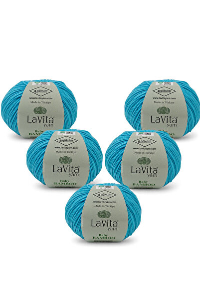 LaVita Yarn Fir de tricotat manual Baby Bamboo 50% Bambus 50% Acrilic 250gr 5...