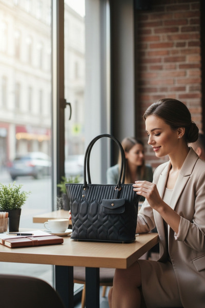 PAPATAY 4619 Large Size Women's Hand and Shoulder Bag with Single Compartment...