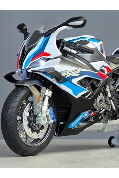 MotoGarage Işıklı BMW M1000 RR 1:9(25cm) ölçek Diecast Motosiklet Model Oyunc...