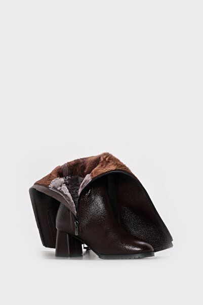 FAST STEP Genuine Leather and Fur Women's Classic Boots 064Yza850