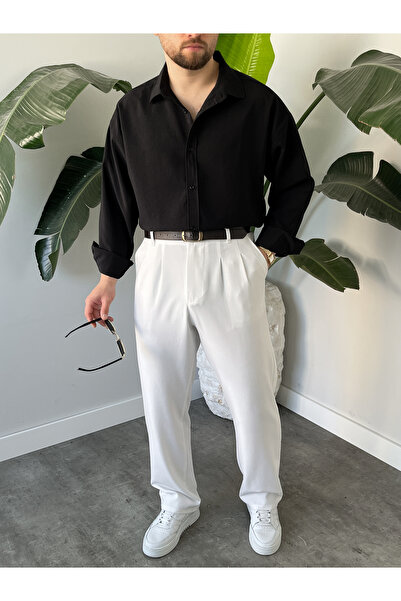 HAWKKİNG Men's Oversize Modal Shirt