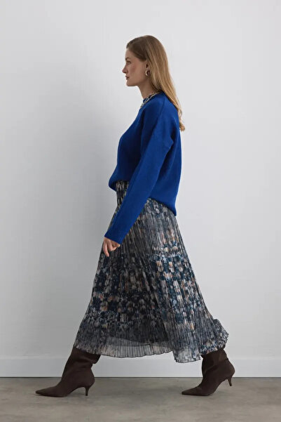 Gusto Basic Knitwear Sweater - Cobalt