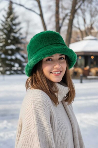Aware Time Women's Winter Plush Bucket Hat