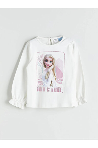 LC Waikiki Lcw Kids Ecru Elsa Printed Girls' T-Shirt and Leggings 2-Pack