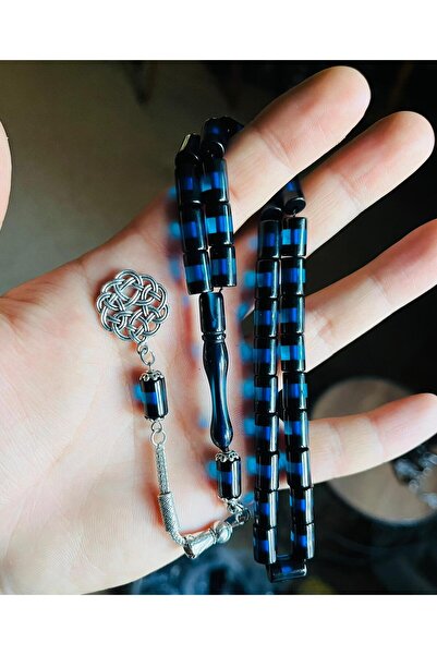 TTS TÜRK TESBİH SANATI Sürmeli Toz Kehribar Kesme Model Tesbih