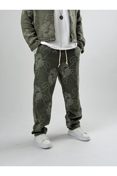 COCOPELLI Embroidered Men's Green Suit Coc2629