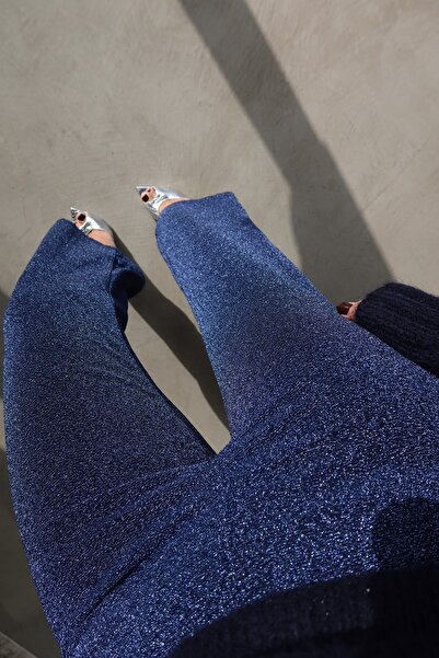 Özge Özgenç Elastic Waist Glitter Trousers