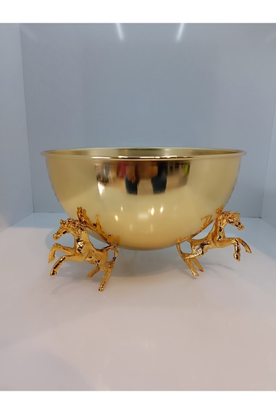 LeylArt At ayaklı gold metal saksı