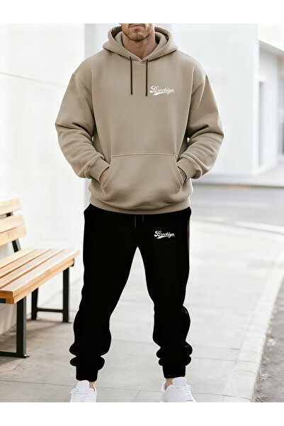 Flaubert Falubert-Men's Printed Etc Oversized Sweatahirt -Sweatpants 2-Piece Set