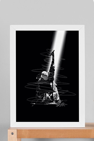 Saturn Pictură înrămată cu portretul lui Kanye West Rapper Hip Hop - Poster e...