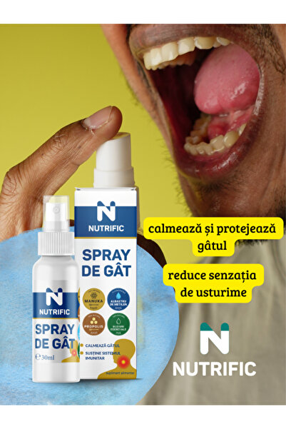 NUTRIFIC Throat and mouth spray with manuka, propolis, methylene blue and essential oils 30 ml