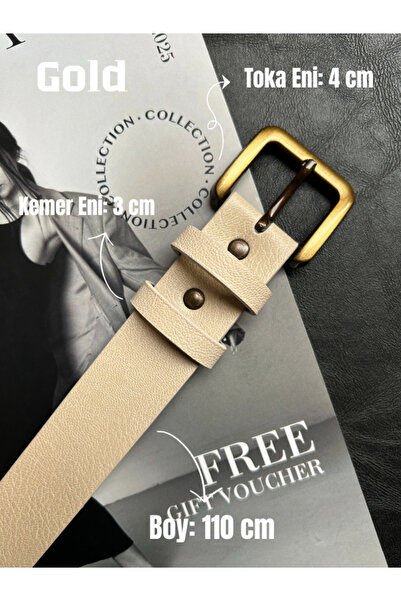 LİA KEMER Loyal Rectangular Patterned Women's Antique Vintage Buckle Belt Coat Belt Dress Belt Trouser Belt