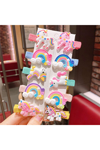 Virago Set de 10 catarame pentru copii cu pensulă curcubeu-3