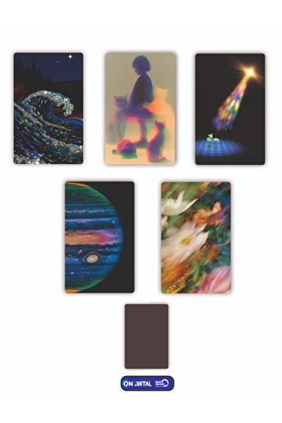 ON DİJİTAL BASKI MERKEZİ Renkli Temalı 5 Adet Buzdolabı Magnet Seti