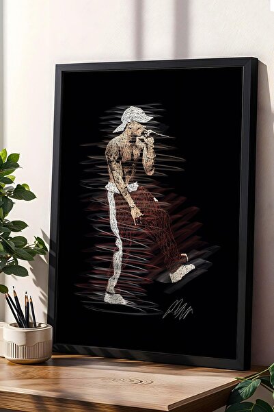 Saturn Pictură înrămată cu portretul lui Eminem Rapper Hip Hop - Poster estetic