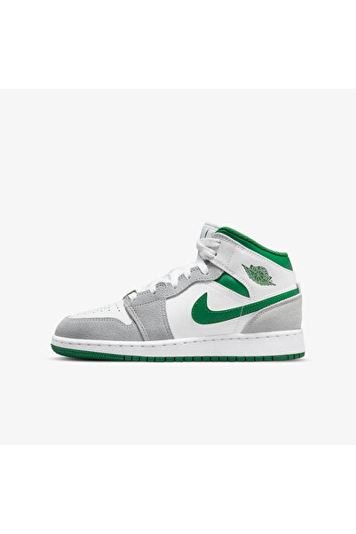 JORDAN Air 1 Mid SE GS “Light Smoke Grey Pine Green” DC7248-103