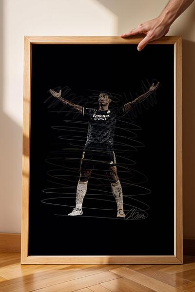 Saturn Jude Bellingham Portret Fotbal Pictură înrămată - Poster estetic