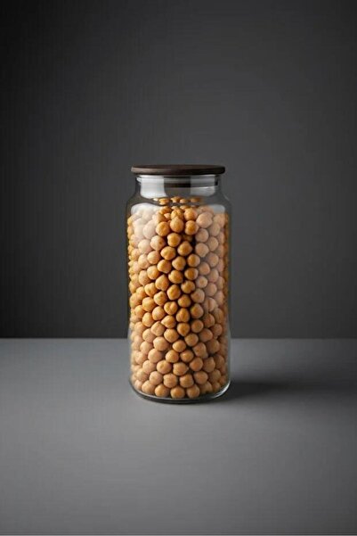 Ünsal Showroom Nero Zone Glass Storage Container Jar 1300ml