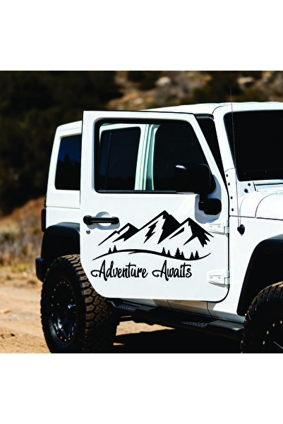 StickITsibiu Adventure Awaits – 4×4 Off-Road Car Sticker – Dimensions 25x14.5 cm.