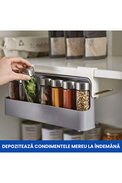 OferteTop Sliding Spice Organizer, 6 Jar Holder