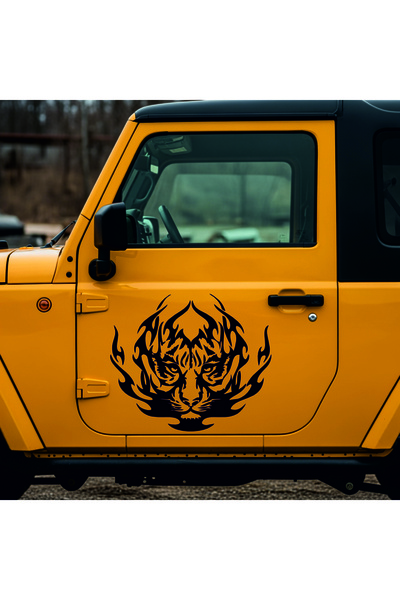 StickITsibiu Tribal Tiger – 4×4 Off-Road Car Sticker – Dimensions 85x72 cm.