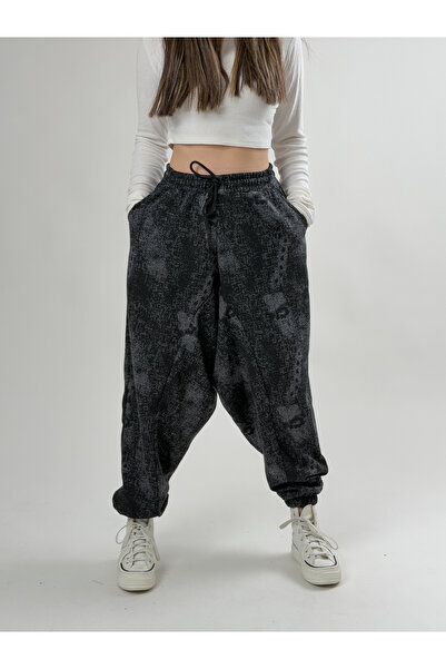 COCOPELLI Women's Black Patterned Sports Shalwar Coc2623