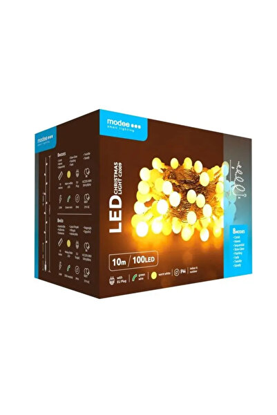 MODEE Ghirlandă luminoasă decorativă C 2009, 100 LED-uri, 3,6 W, 10 m, alb cald