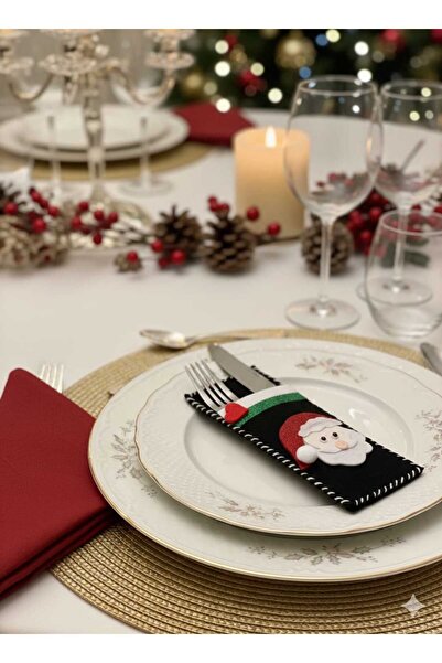 Handmade Elegance No22 Handmade İki adet Yılbaşı Sofra-sofra Sunum-çatal Kaşı...