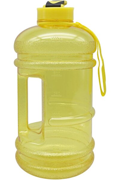 Innolife زجاجة مياه رياضية خالية من مادة BPA سعة 2.2 لتر (75 أونصة) - صفراء