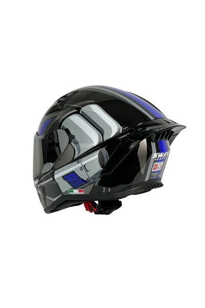 Sway SW 869 MACHINE Güneş Vizörlü Full Face Kask
