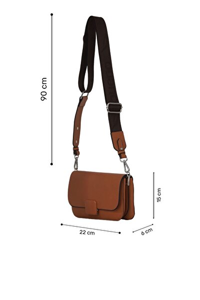 Bueno Shoes Tan Dark Leather Women's Crossbody Bag 01Wbe2617