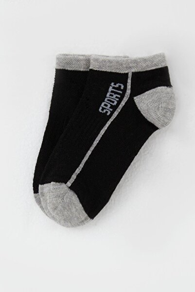 Katamino Plus Момчешки чорапи със спортен принт 1-14 години, черни