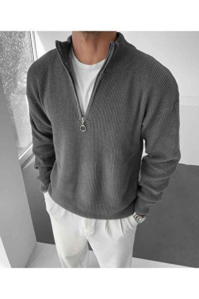 zaos fashion Selanik Knitted Cotton Men's Tricot Sweater Sweat