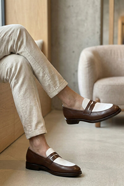 NAZEF Special Design Stitched Neolite Sole Genuine Leather Loafer Men's Shoes