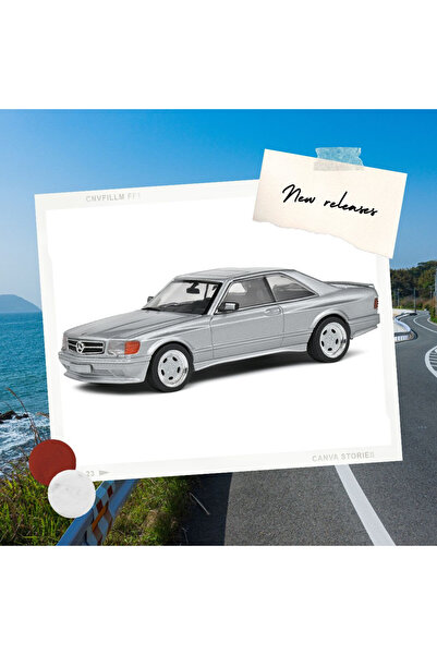 Solido Macheta auto, MERCEDES-BENZ 560 SEC WIDE BODY SILVER 1:43