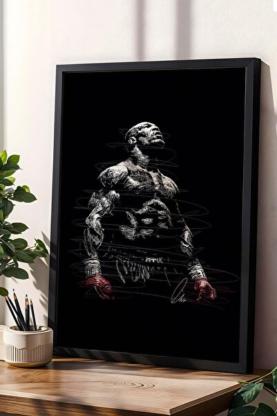 Saturn Pictură înrămată de Mike Tyson - Pictură de boxeur - Poster estetic