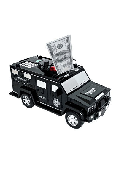 OferteTop Mașină De Poliție Cu Pușculiță Inteligentă Cu Parolă, Pentru Bancnote și Monede