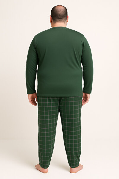 Mutlu City Men's High Quality Interlock Combed Cotton Plus Size Pajama Set 18546