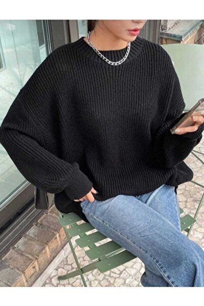 ModaYaren Crew Neck Oversize Women's Knitwear Sweater